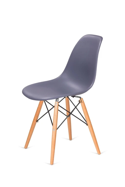 Krzesło DSW WOOD ciemny szary.04 - podstawa drewniana bukowa