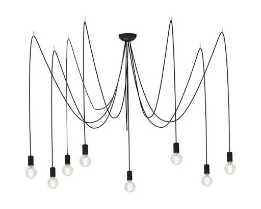 Lampa wisząca PAJĄK 8 PŁ czarna