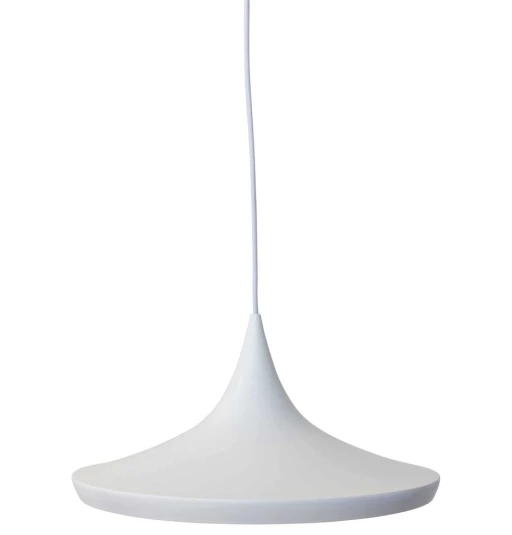 Lampa wisząca BET SHADE WIDE biała - środek srebrny
