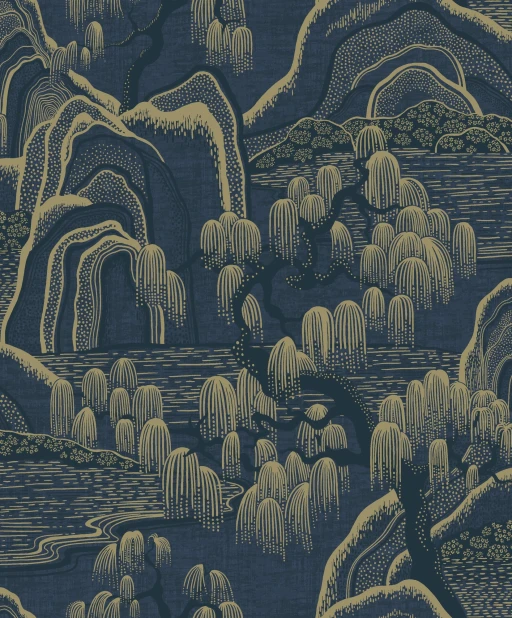 Boras Tapeter Eastern Simplicity Indigo Garden 3132