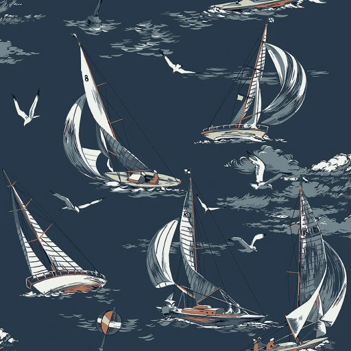 Boras Tapeter Marstrand II Sailboats 8853